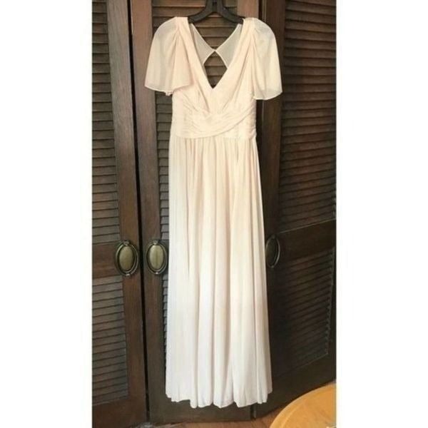 David’s Bridal Flutter Sleeve Bridesmaid Dress