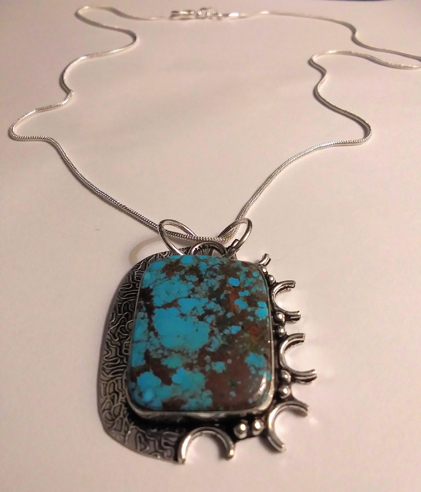 925 Sterling Silver Turquoise Necklace