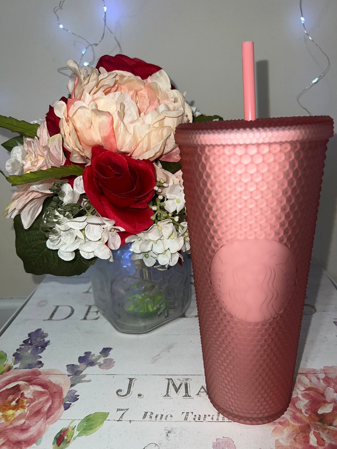 New Starbucks matte pink studded venti tumbler