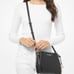 NEW Michael Kors Black Leather Triple Compartment Crossbody Bag