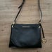 NEW Michael Kors Black Leather Triple Compartment Crossbody Bag