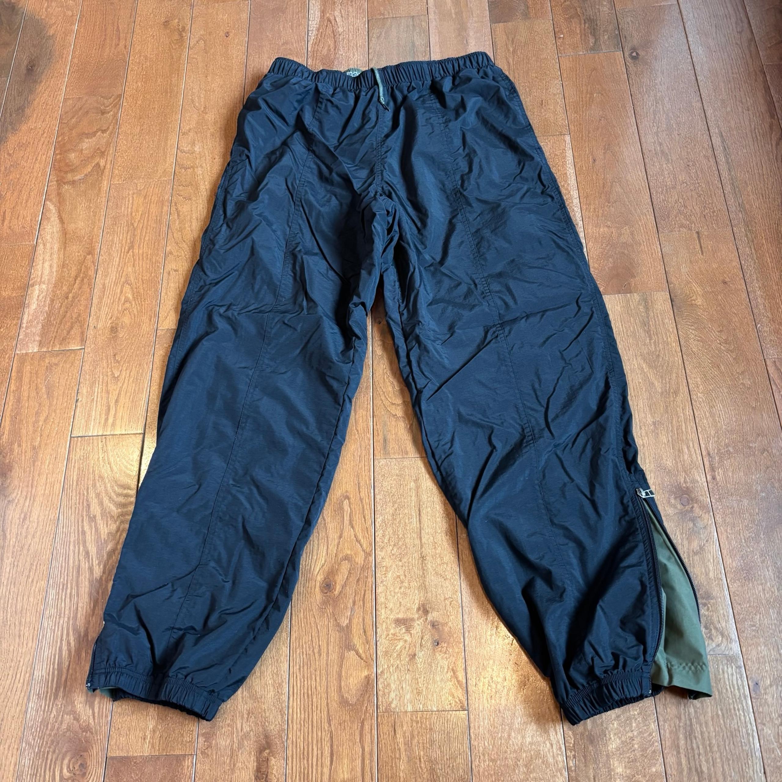 Mens Polo Sport Ralph Lauren Wind Pants Black Green 100% Nylon sz L / 32" ins