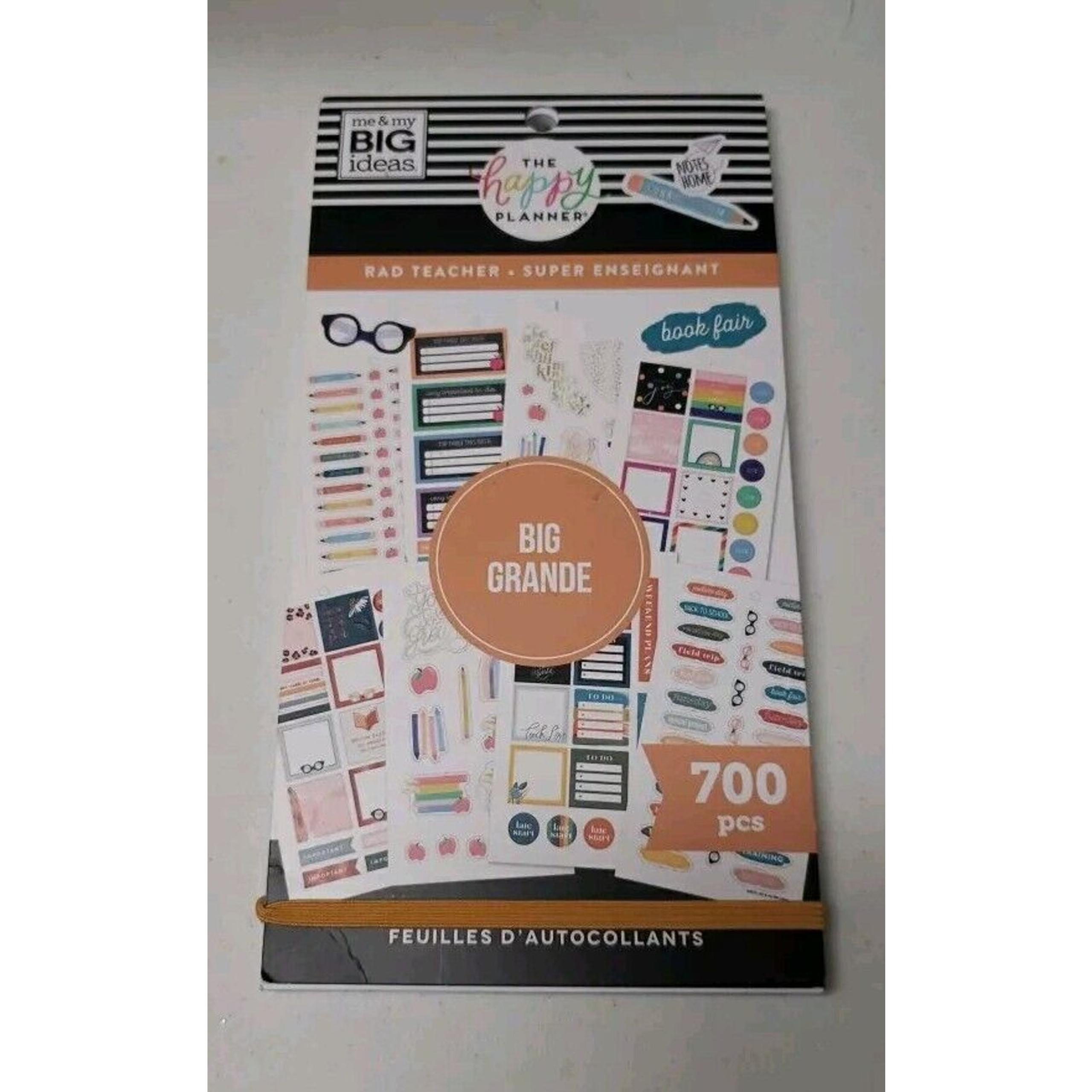 The Happy Planner Rad Teacher Value Pack Sticker Book Missing About 10 Stickers