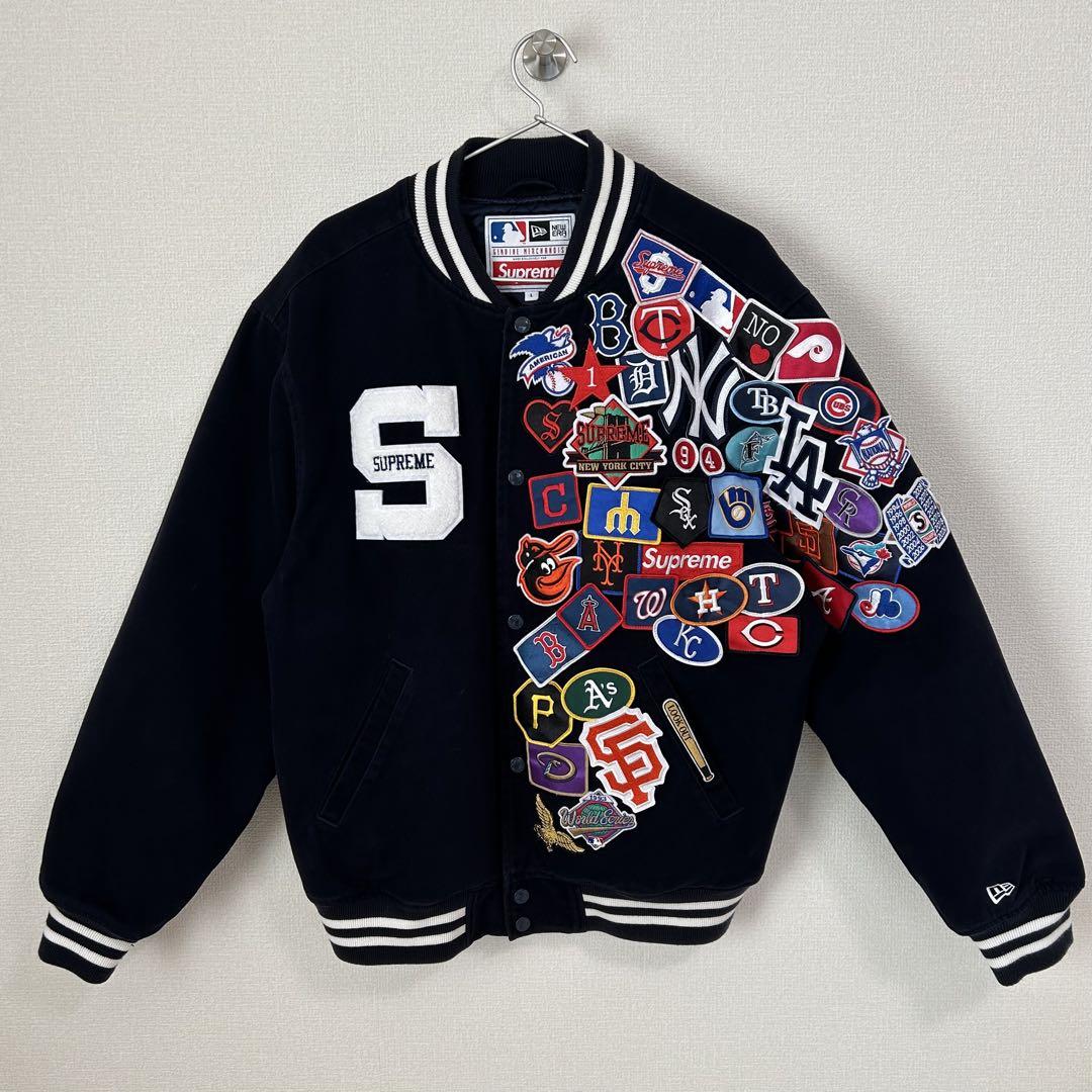 Supreme New Era MLB Varsity Jacket Navy