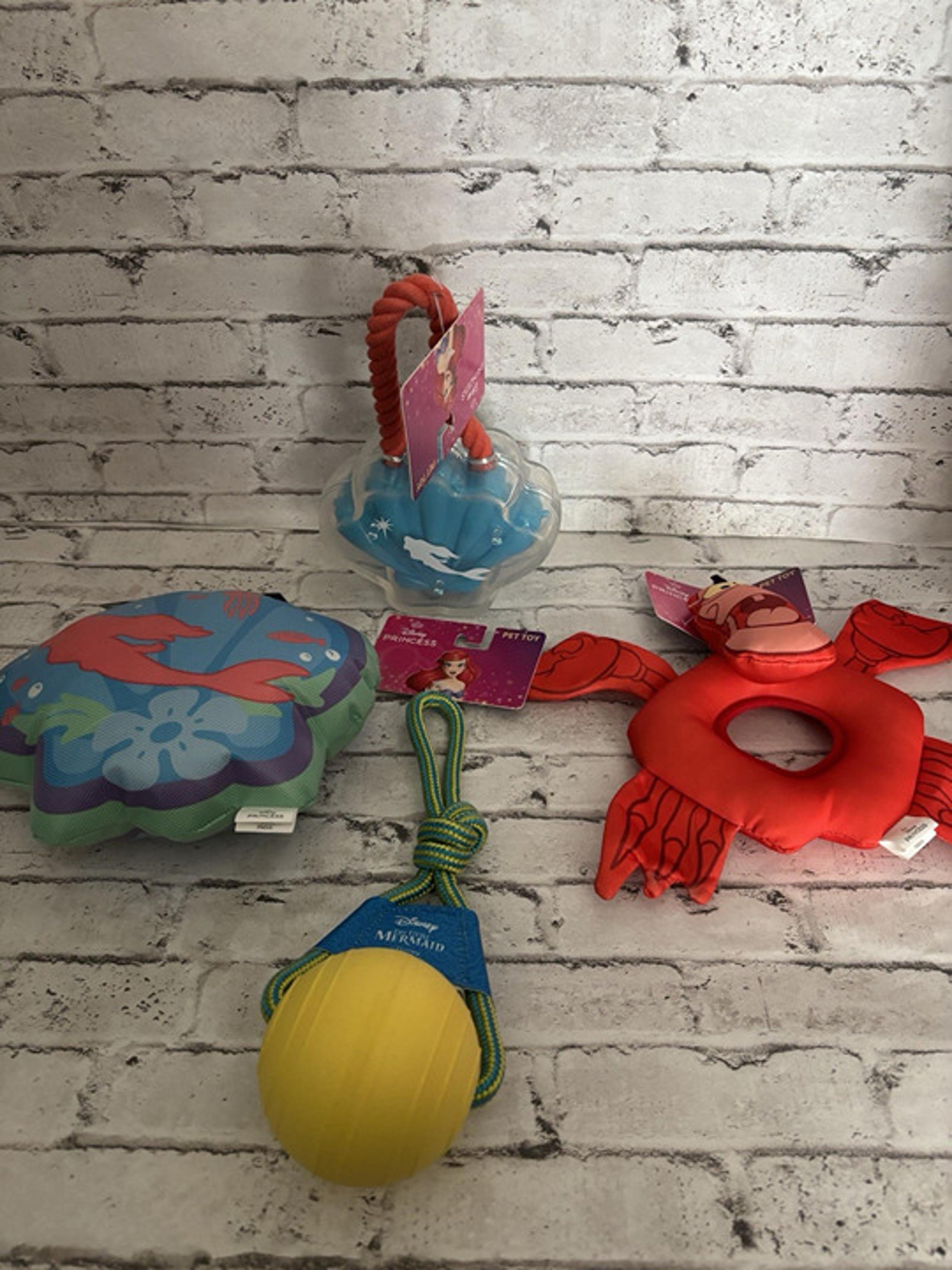 Fetch The Little Mermaid Ariel Lot Of 4 Dog Toys