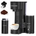 Single Serve Coffee Maker with Milk Frother and Coffee Grinder K Cup or Ground