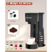 Single Serve Coffee Maker with Milk Frother and Coffee Grinder K Cup or Ground