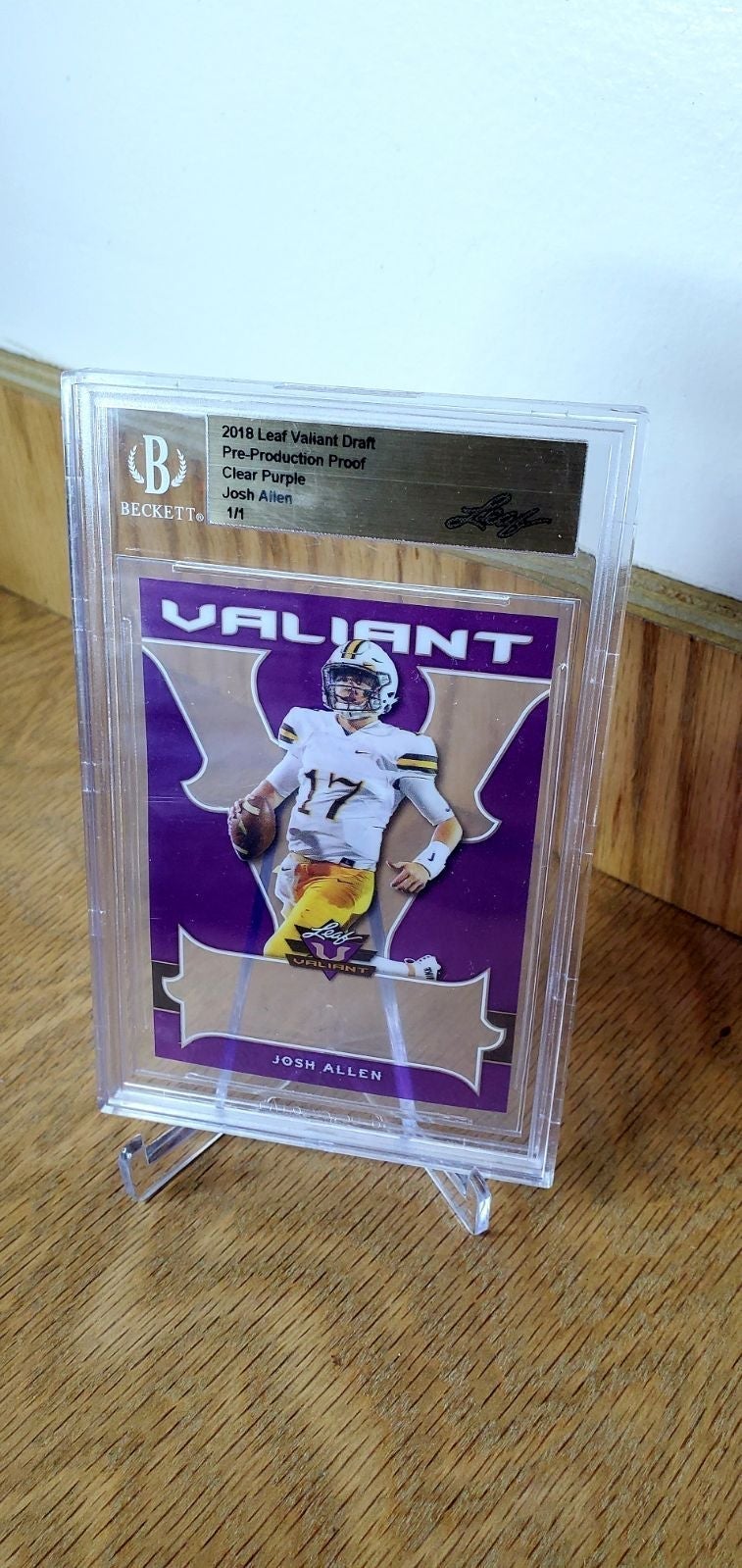 Josh Allen TRUE 1 of 1 PURPLE ROOKIE!!!