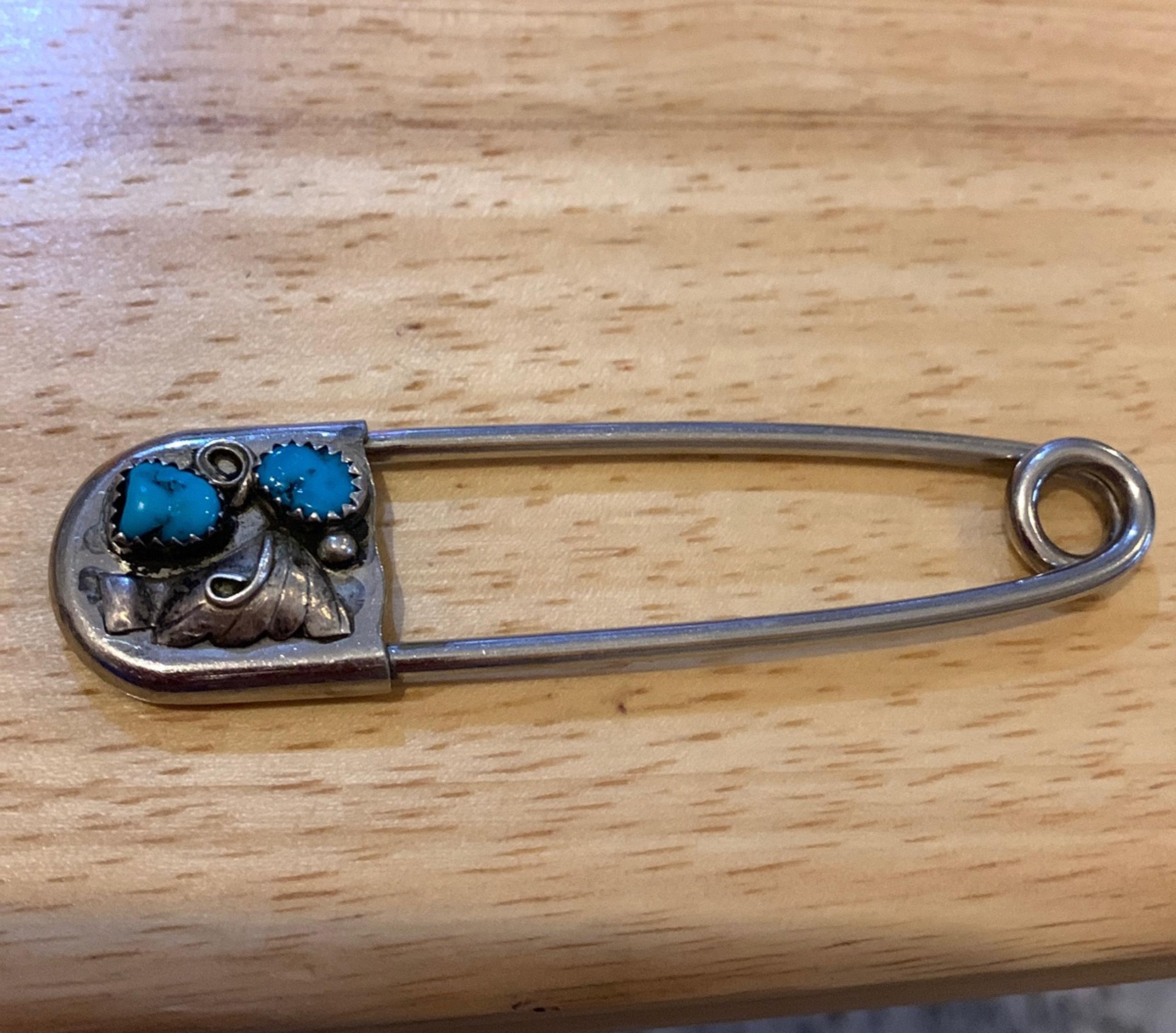 Vtg Native Turquoise Pin