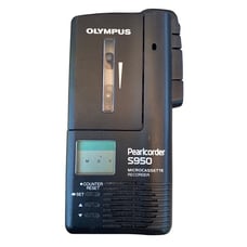 Olympus Pearlcorder S950 Microcassette Recorder Vintage Works
