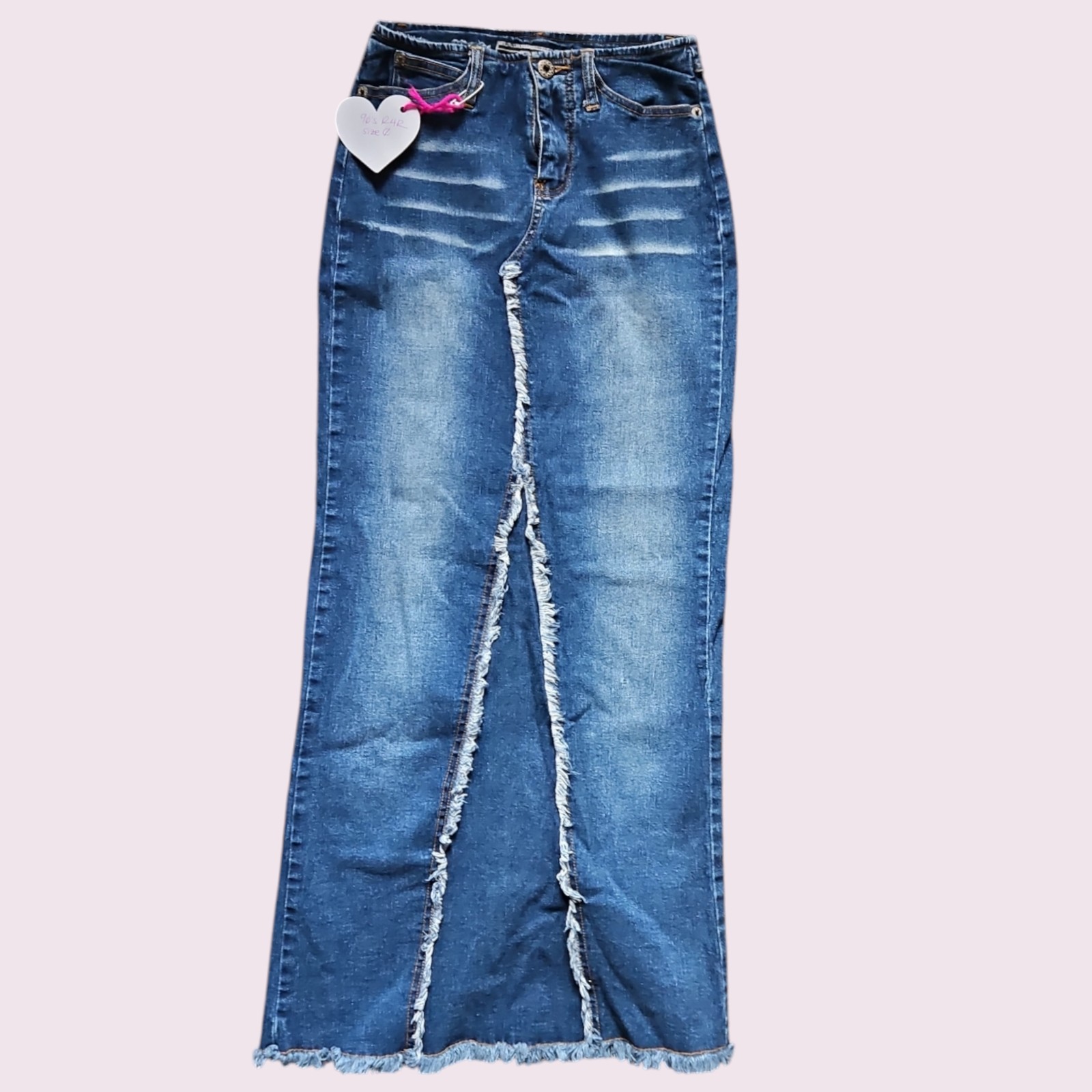 Vintage 1990s R4R Jean Skirt Long Maxi