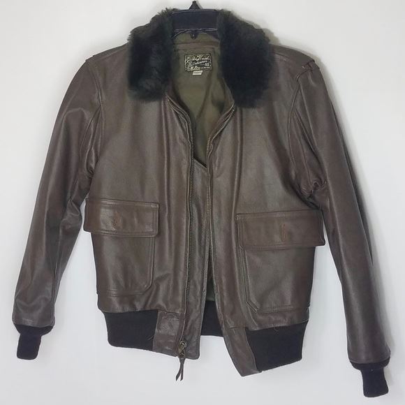 GOLDEN THREADS Leather Faux Fur Jacket