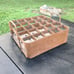 Vintage Galvanized Steel Glass Beer Bottle Crate w/Reinforced Side Handles Metal