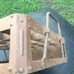 Vintage Galvanized Steel Glass Beer Bottle Crate w/Reinforced Side Handles Metal