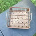 Vintage Galvanized Steel Glass Beer Bottle Crate w/Reinforced Side Handles Metal