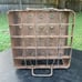 Vintage Galvanized Steel Glass Beer Bottle Crate w/Reinforced Side Handles Metal