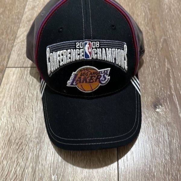 Adidas Men Los Angeles Lakers 2008 Conference Champions The Finals Strapback Hat