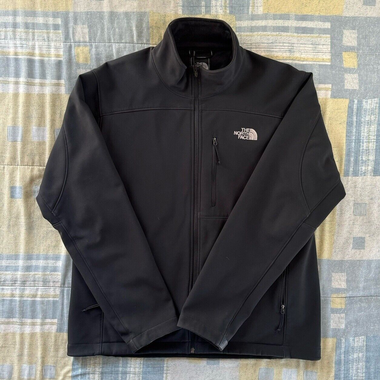 The North Face Black Long Sleeve Full Zip Adjustable Wrist Casual Jacket Men's L
