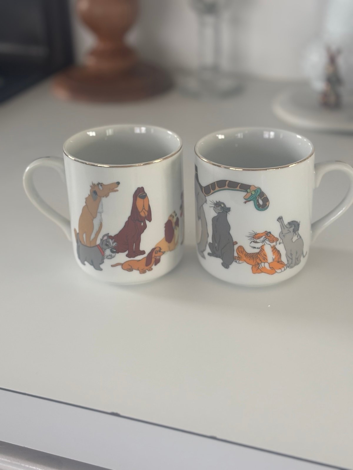 Vintage Disney Porcelain Mugs (2) set