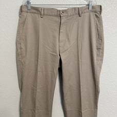 PETER MILLAR Pants Mens Size 36x37 Crown Pilot Flat Front Gray Golf Trouser