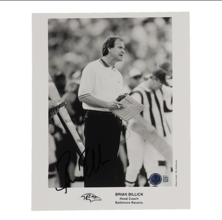 Brian Billick Signed Ravens 8x10 Photo