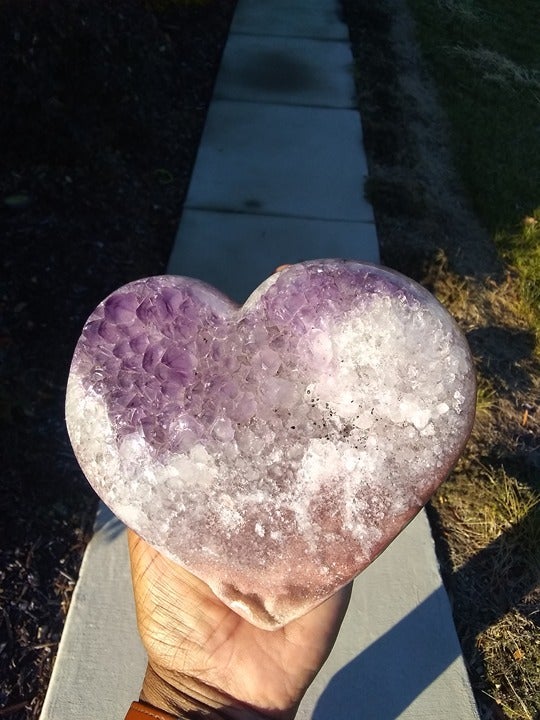 Amethyst Shaped Heart