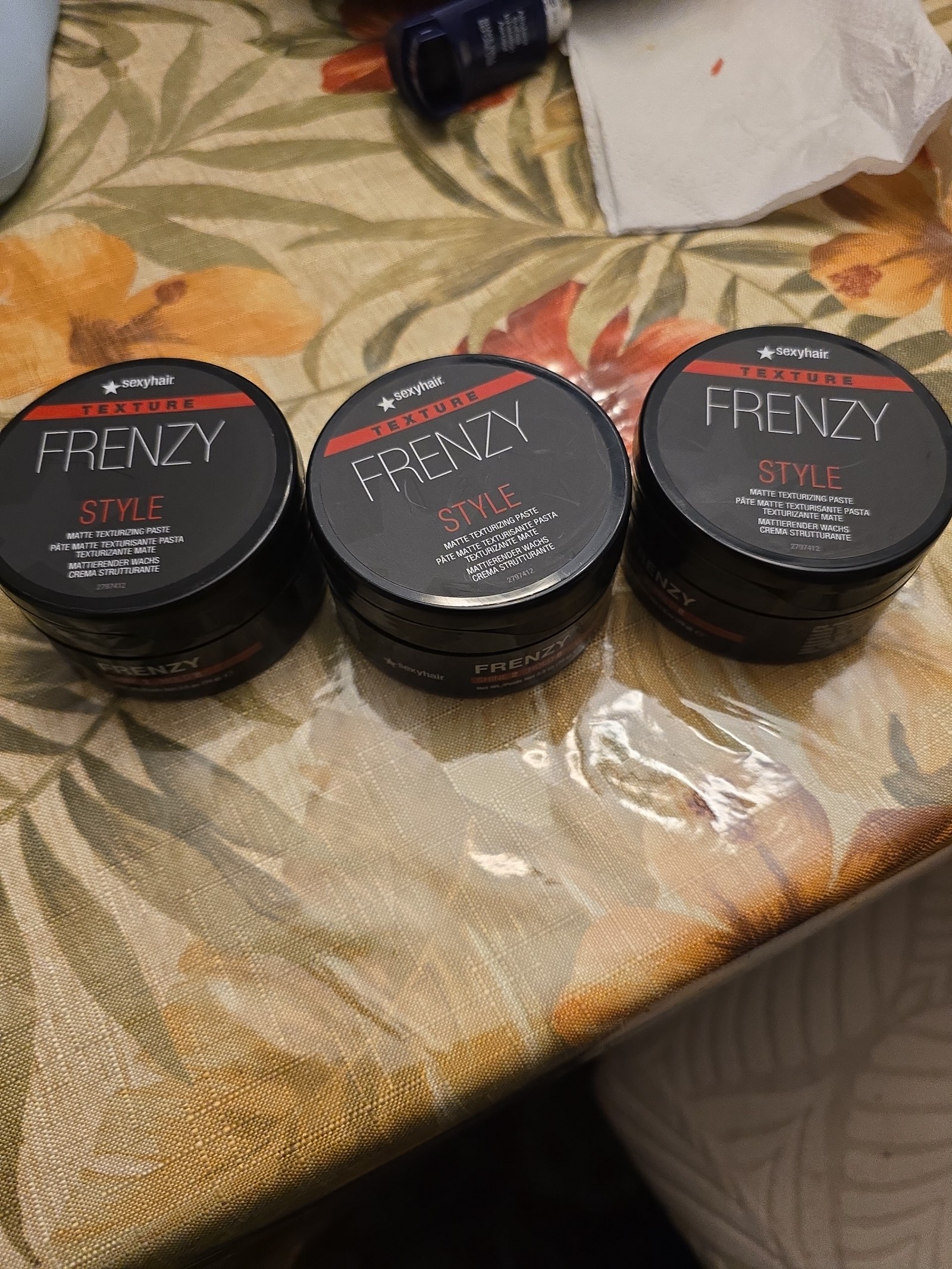 Lot of 3 Style Sexy FRENZY Matte Texturizing Paste 2.5oz A17