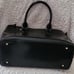 Lauren Ralph Lauren Black Leather Large Business Shoulder Bag Double Top Zip