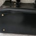 Lauren Ralph Lauren Black Leather Large Business Shoulder Bag Double Top Zip