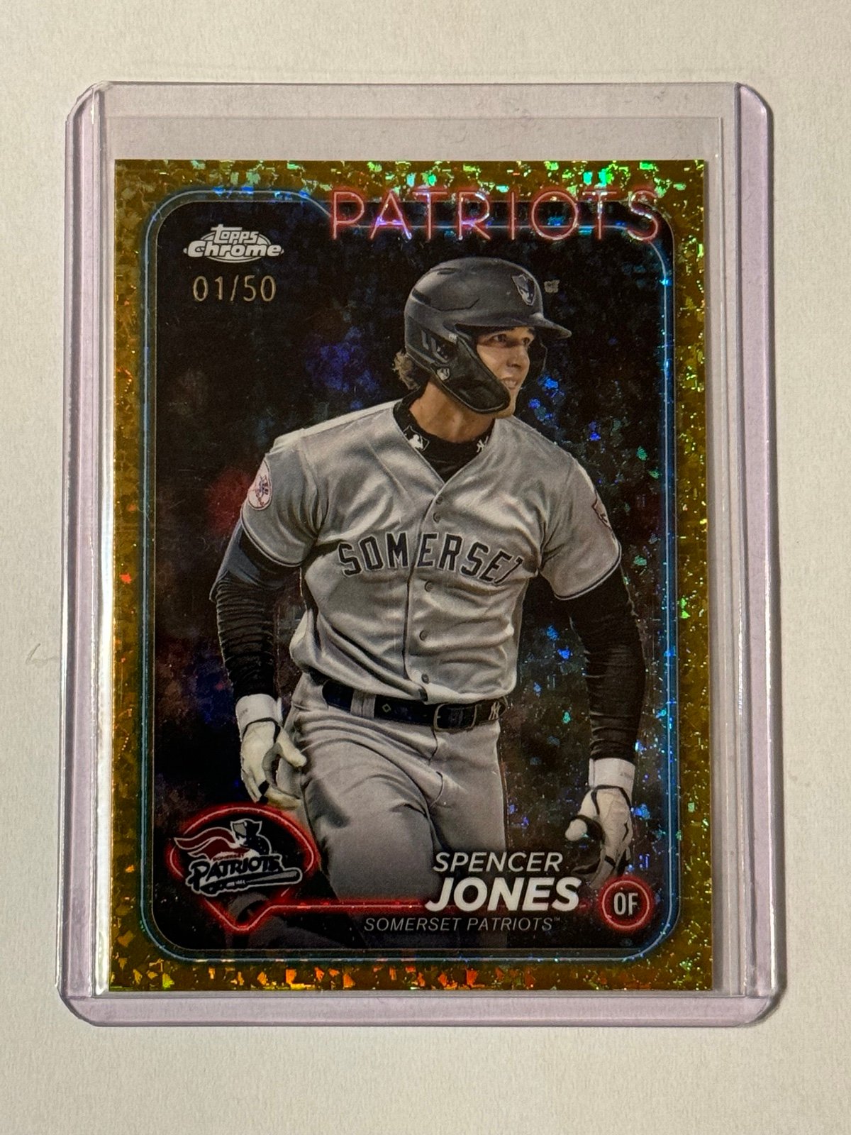 SPENCER JONES 2024 Topps Chrome Pro Debut GOLD Mini Diamond 1/50 NY YANKEES