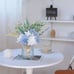 Faux Flowers with Vase,Artificial Silk Flowers in Vase, Fake Plant Eucalyptus
