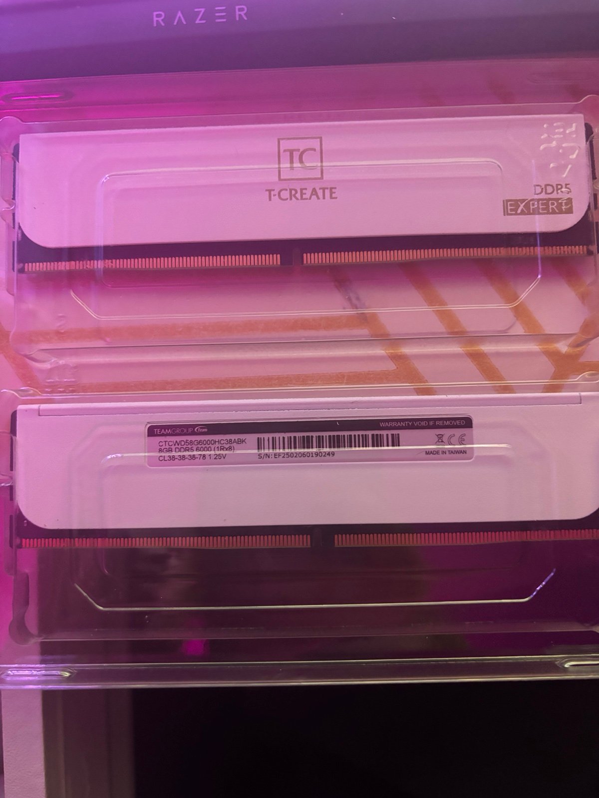 TEAMGROUP T-CREATE EXPERT 16GB (8GB x 2) DDR5 6000 RAM CTCWD58G6000HC38ABK