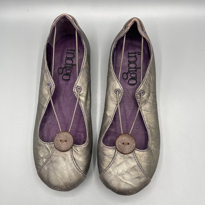 Indigo Silver/Gray Ballerina shoes Size 7