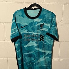 Nike Liverpool Premier League 2020-2021 away soccer jersey blue men size medium