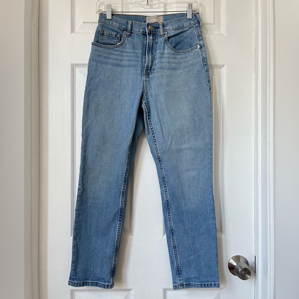 Everlane High Rise Slim Straight Cropped Ankle Jeans Size 27
