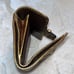 Coach Signature Buckle Monogrammed Canvas & Metallic Gold Leather Trifold Wallet