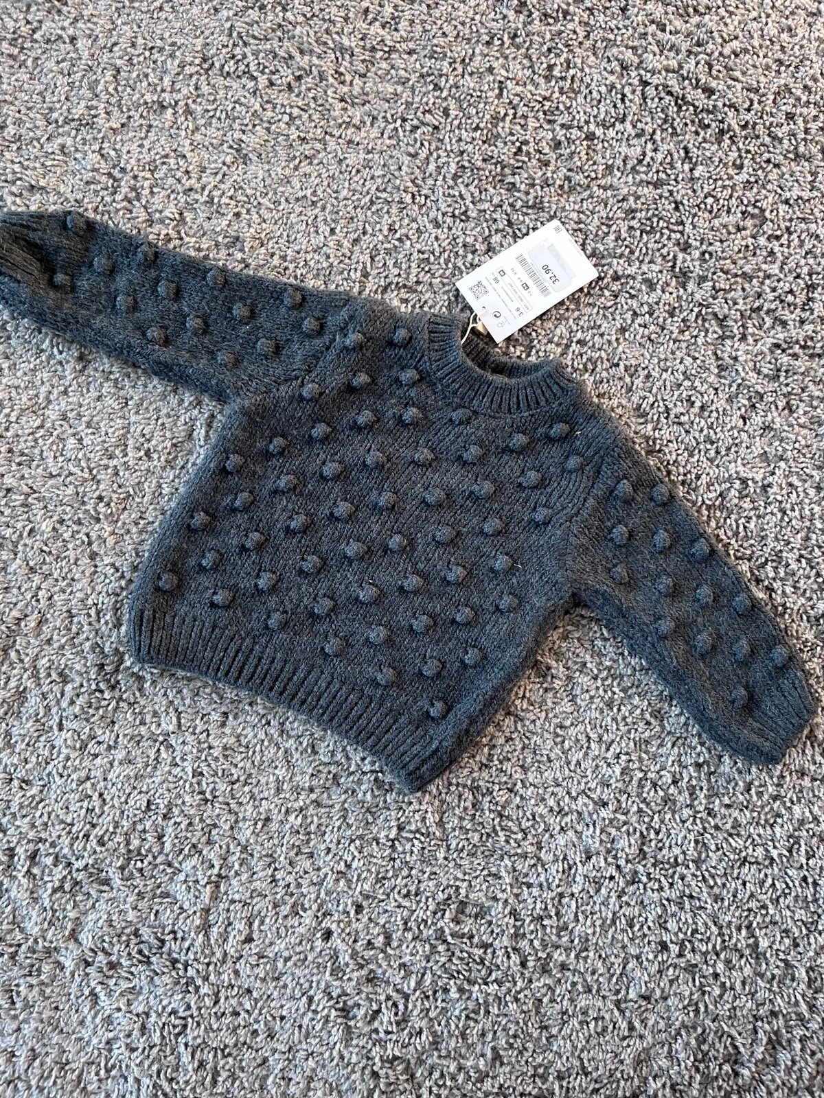 ZARA NWT knit sweater embroidered balls size 6-9 months