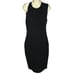 A.L.C. Black Tricot Sleeveless Stretch Fitted Body com Dress Women's Size Medium