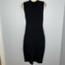 A.L.C. Black Tricot Sleeveless Stretch Fitted Body com Dress Women's Size Medium