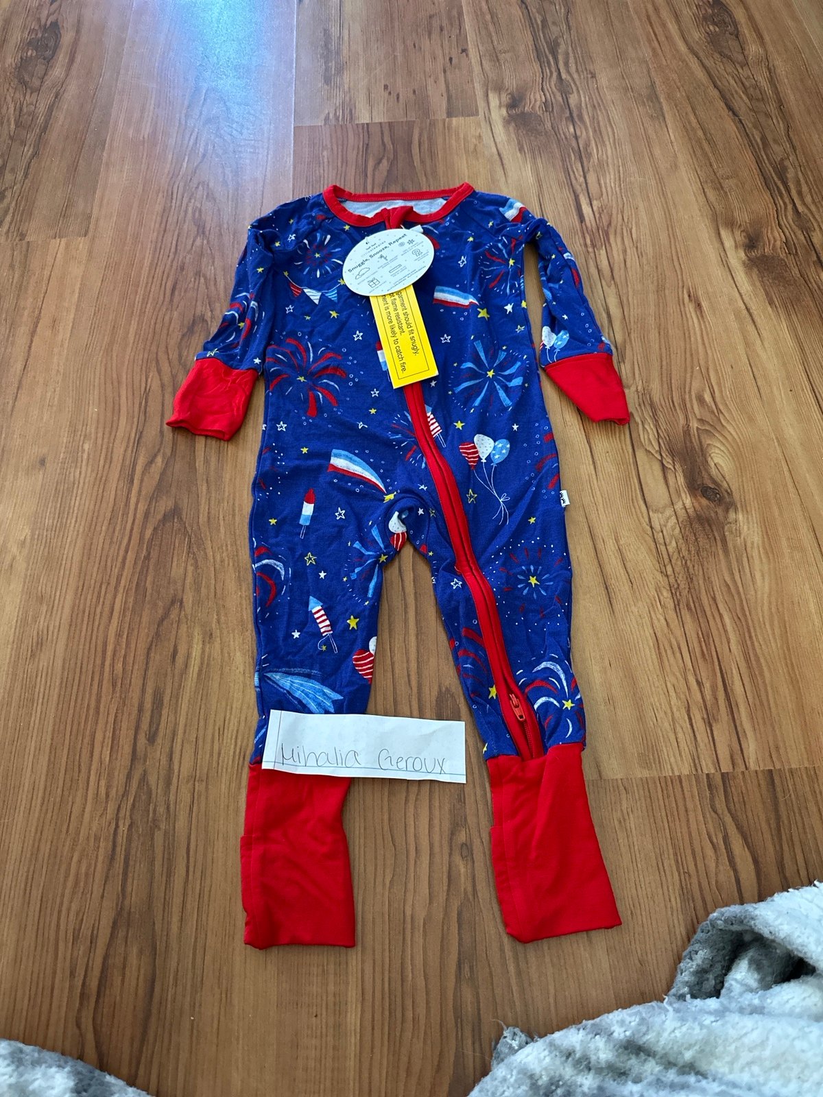 little sleepies firecracker zippy new 6-12