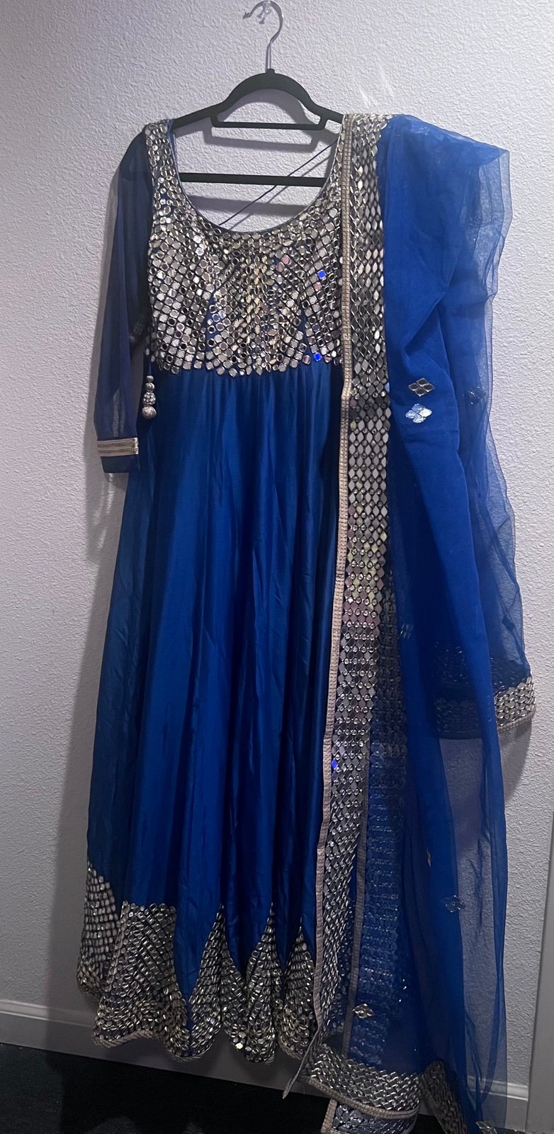 Royal blue anarkali kameez