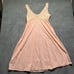VTG 90s Y2K Slip Dress Small Nylon Baby Doll Peach Fairy Lace Coquette 36