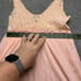 VTG 90s Y2K Slip Dress Small Nylon Baby Doll Peach Fairy Lace Coquette 36