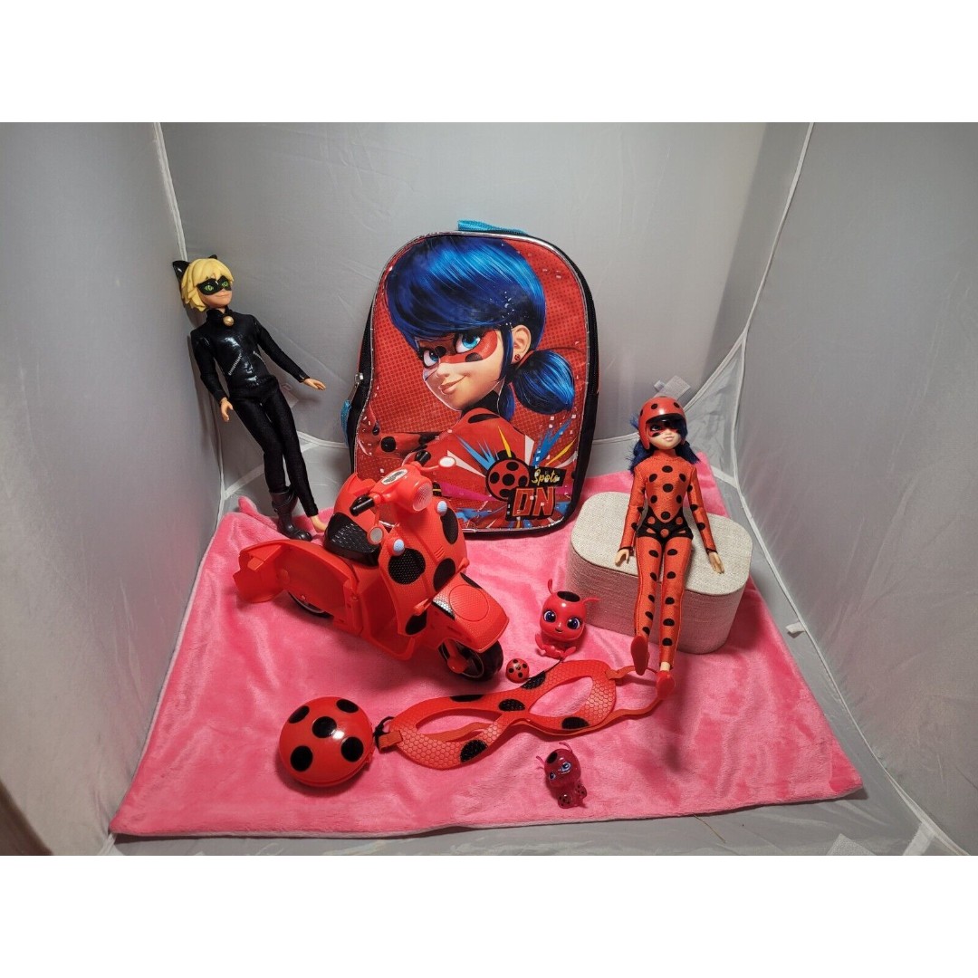 Miraculous Ladybug And Cat Noir Doll Lot