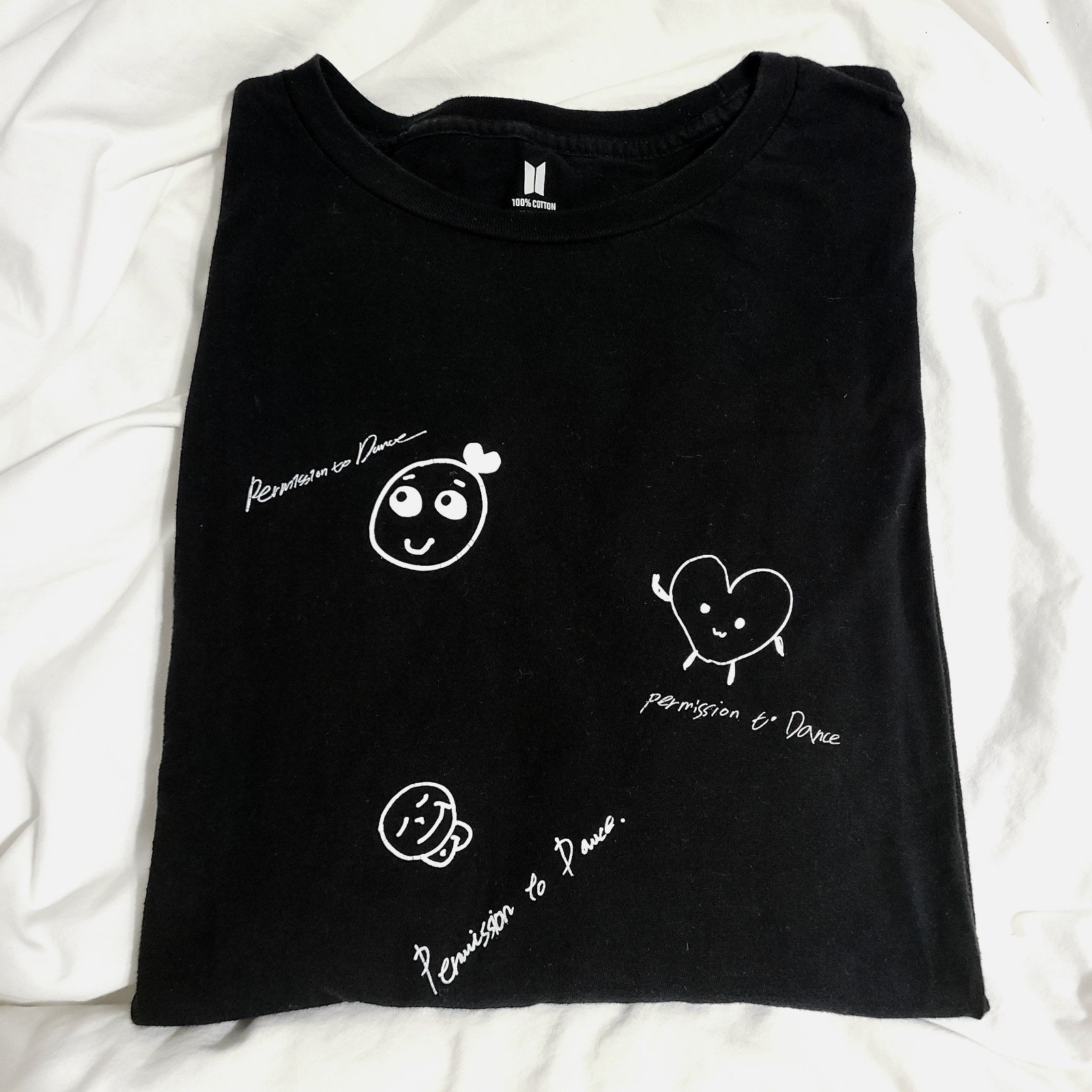 BTS Official PTD Permission to Dance Doodle Shirt Size XXL