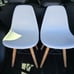 2 pcs Kids Chair Set Mid-Century Chairs w/ Wood Legs