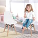 2 pcs Kids Chair Set Mid-Century Chairs w/ Wood Legs