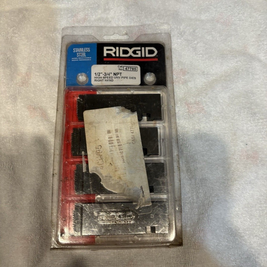 RIDGID Stainless HS UNV Pipe Dies Right Hand For Universal 1/2"-3/4" NPT 47785