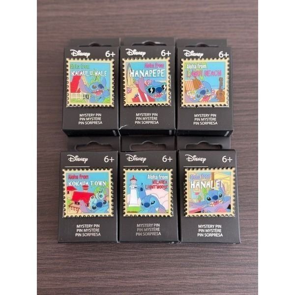 Loungefly Disney Lilo & Stitch Stamp Enamel Pin COMPLETE Set of 6