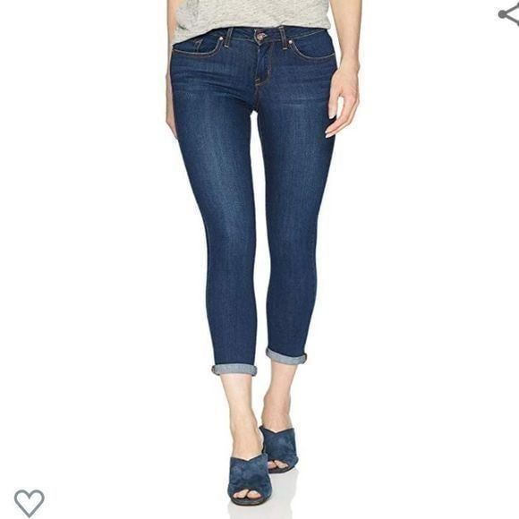 NEW Jessica Simpson Ventura forever cropped rolled jeans plus size